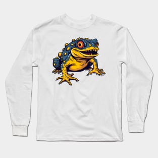 Carnivorous toad, blue and yellow Long Sleeve T-Shirt